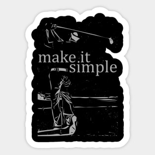 Make It Simple Golf Sticker
